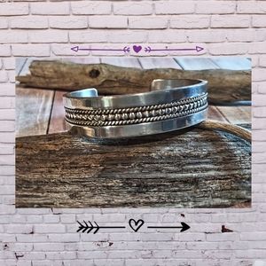 Vintage Navajo Johnson Yazzie Sterling Cuff